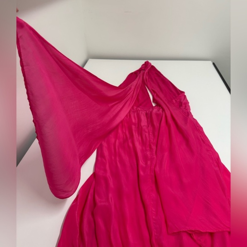 The Drop Halter Swirl Waist Slim Dress - Beetroot - L - NWT - Picture 12 of 12